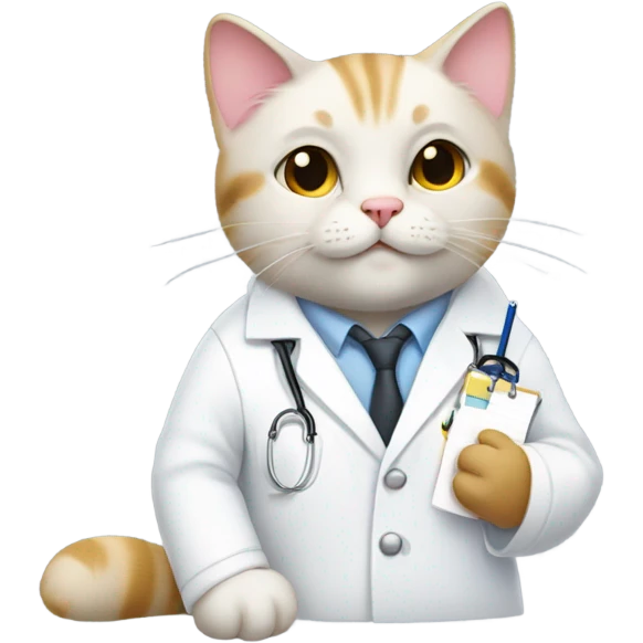 Cat in lab coat emoji