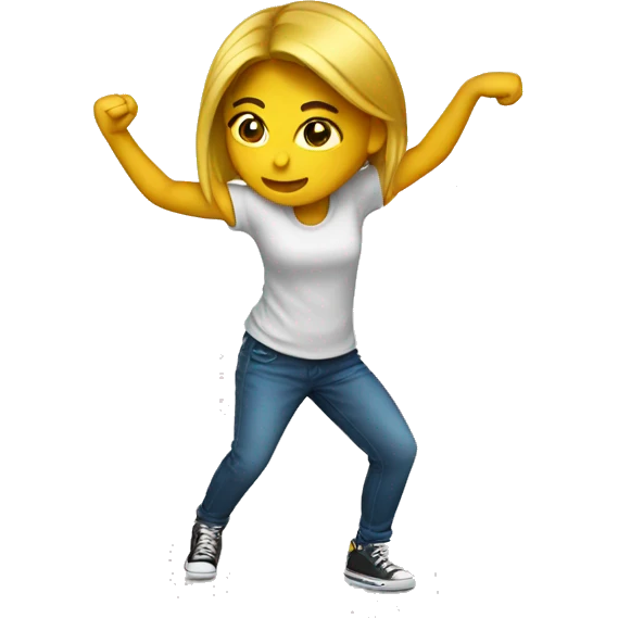 Girl dabbing emoji