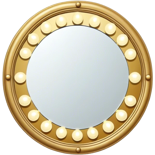 Glamorous mirror round circle bulbs emoji