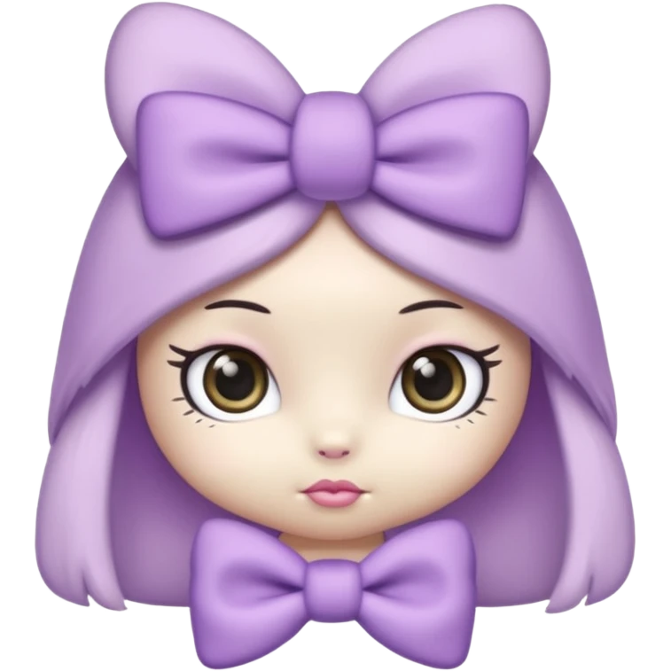 hello kitty in lilac colors emoji