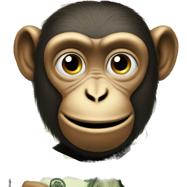 Monkey with dollar  emoji