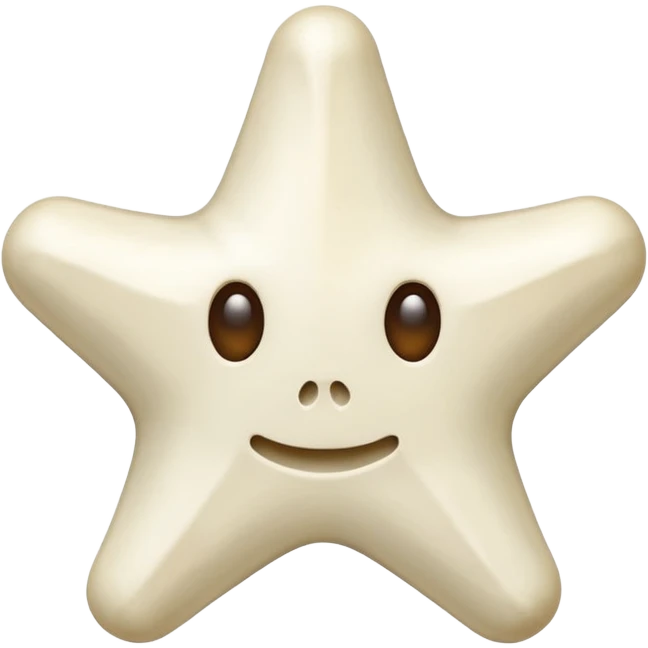 starshape made of bone. no face . no outer ridge. no eyes. no. nose. no mouth. just a star emoji
