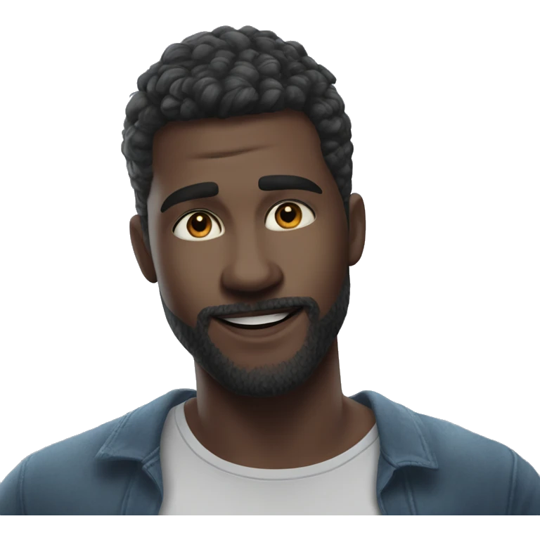 happy man in white emoji