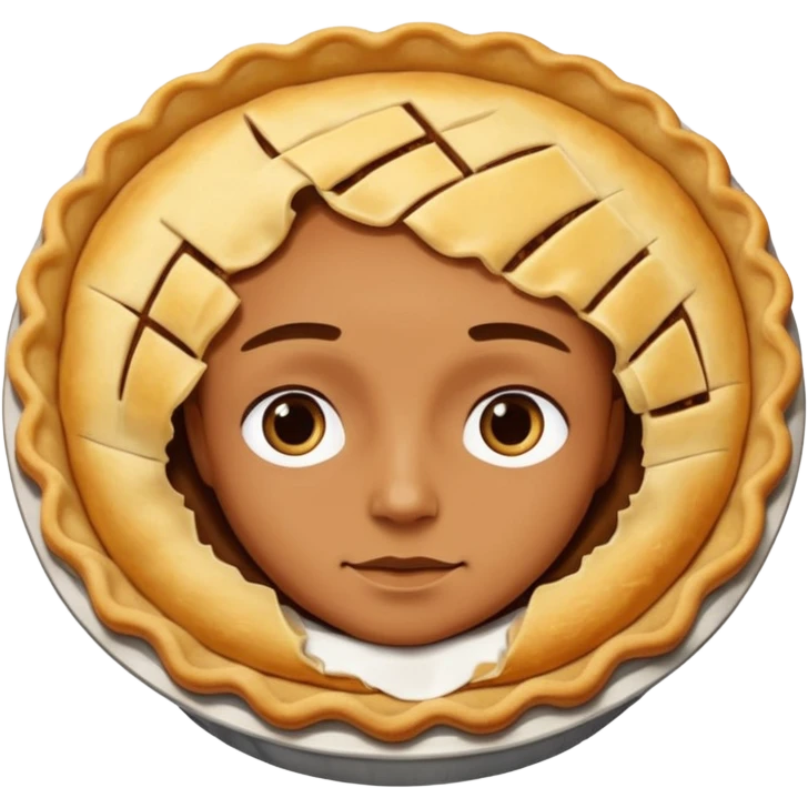a federal passenger changing into a pie emoji