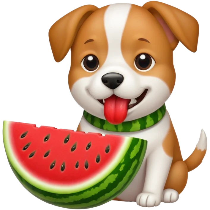 Dog with a watermelon  emoji