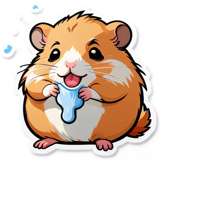 a hamster crying emoji
