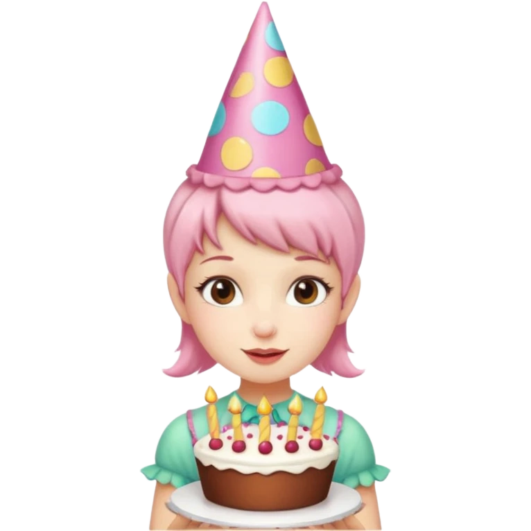 Pixie with cake emoji
