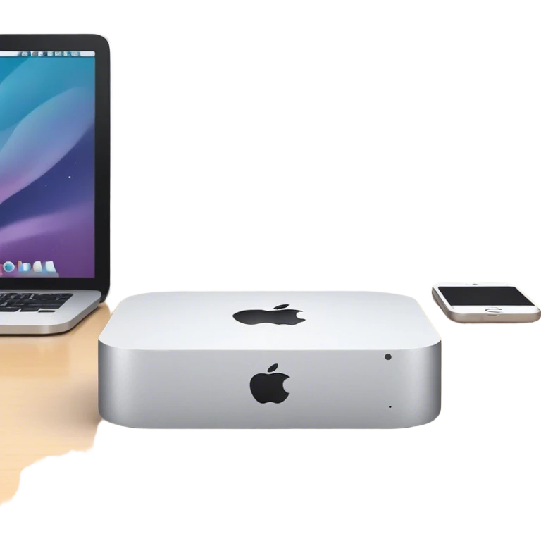 mac mini sur bureau emoji