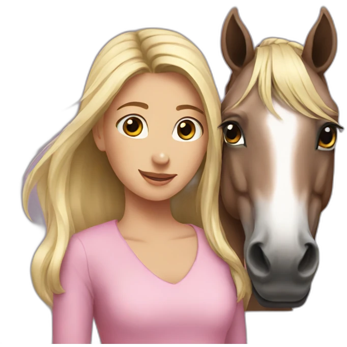 Horse and girl emoji
