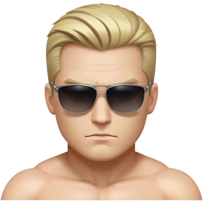 albert wesker shirtless dark sunglasses non transparent  emoji