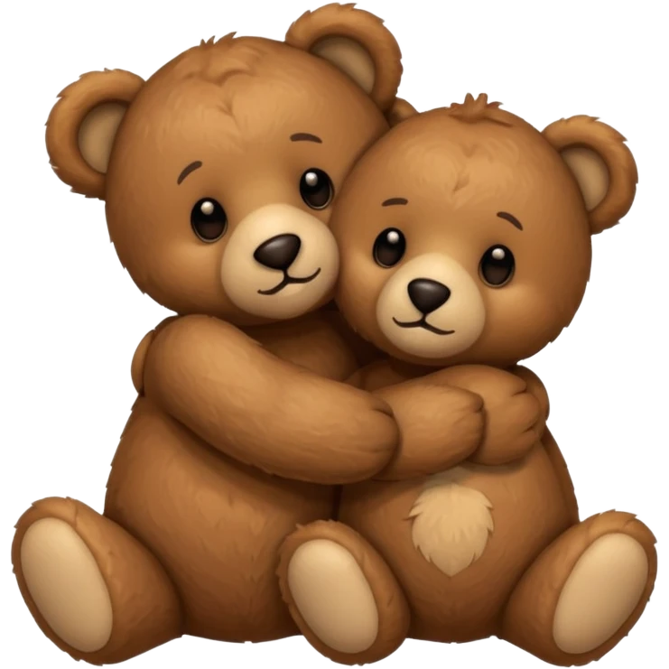 Teddy hugging another teddy emoji