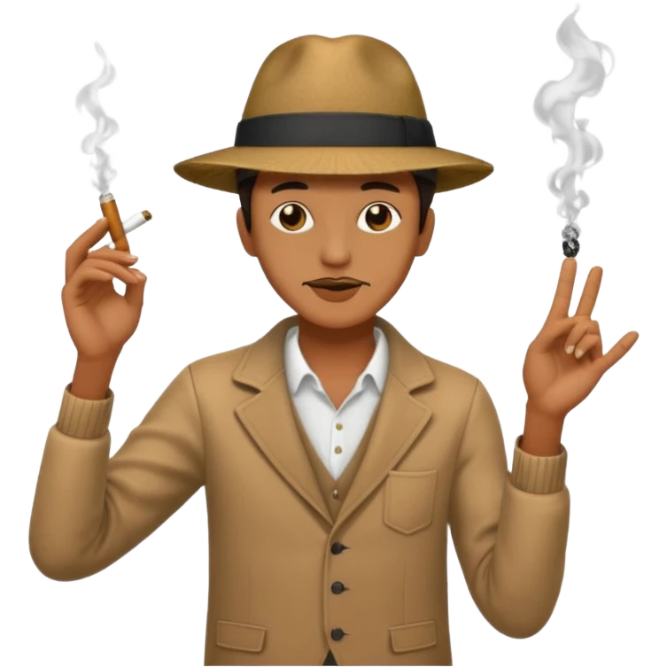 a big blunt dancing emoji