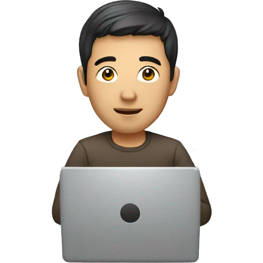 asian man with a laptop emoji