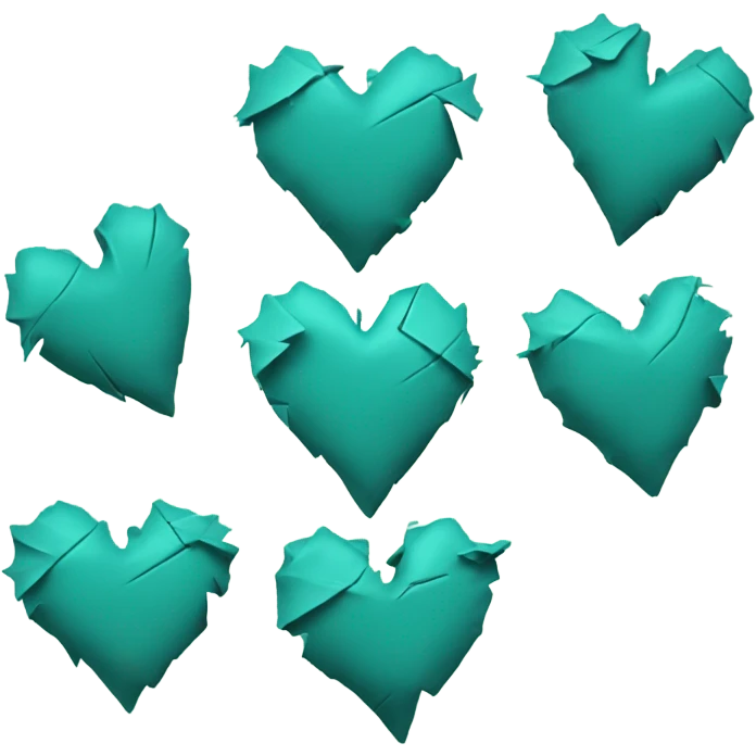 Teal broken heart emoji