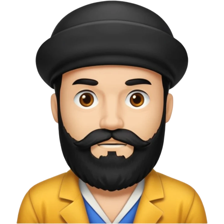 Black beard in one piece emoji