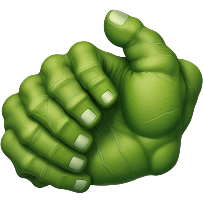 hulk smash green hand emoji
