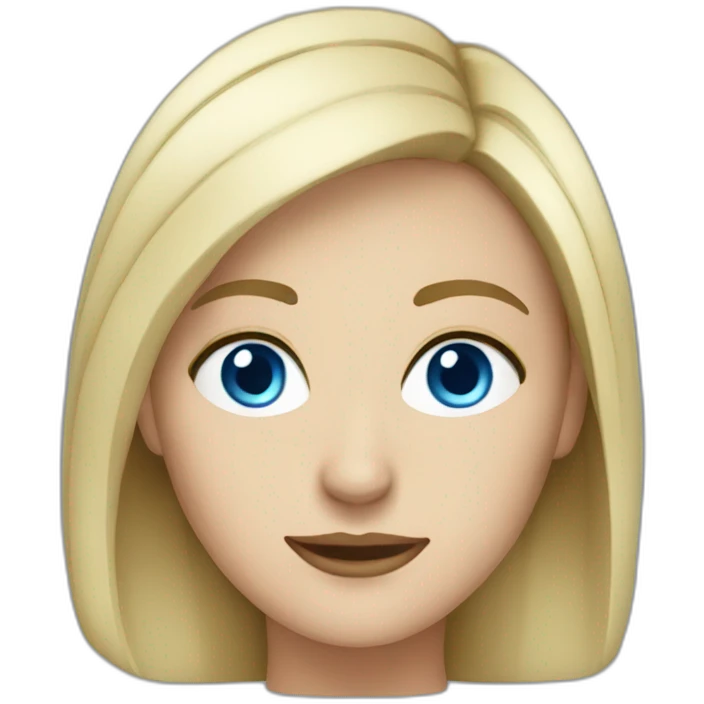 white woman manager blue eyes emoji