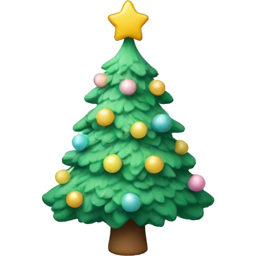 Christmas tree pastel colour  emoji