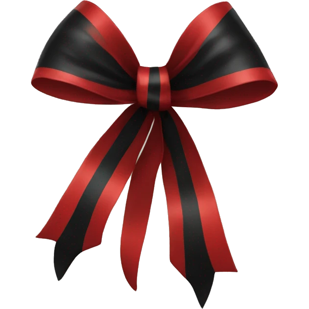 red and black bow emoji