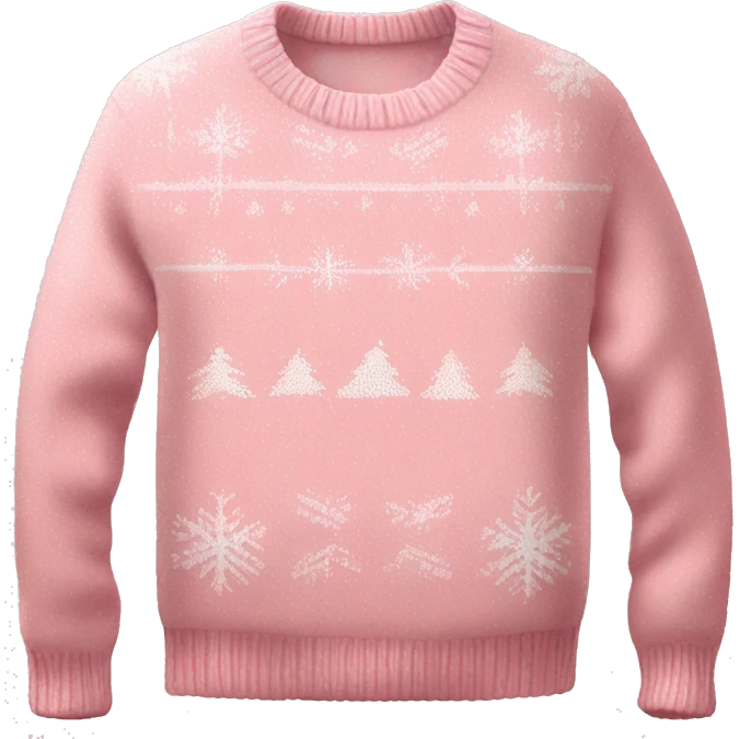 light pink realistic christmas sweater emoji