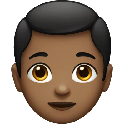 dark brown baby with black straight hair emoji