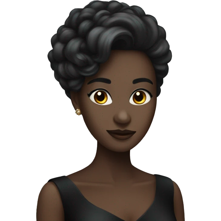 dark beauty in elegant dress emoji