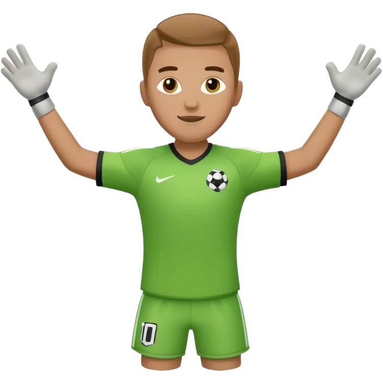 soccer goalkeeper full body arms out wide emoji
