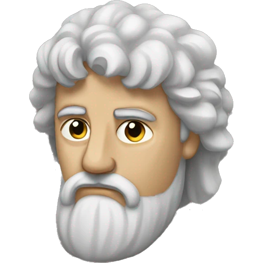 stoic man cruying emoji