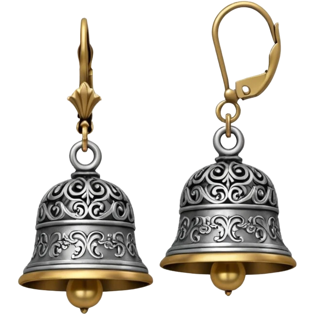 Oxidised jhumka earring emoji