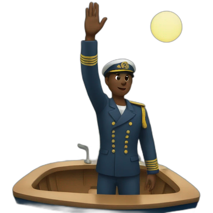 salute on a boat emoji