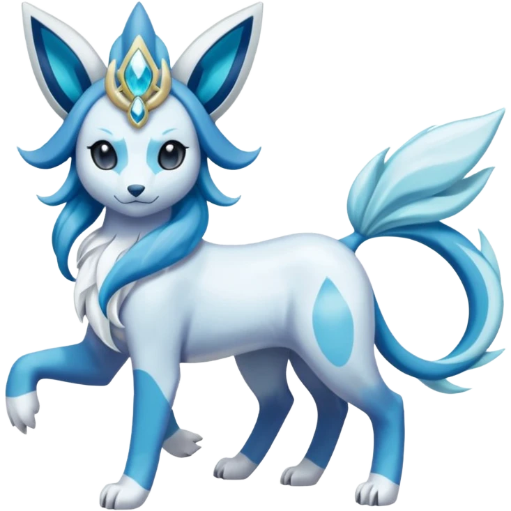 Primarina-Cobalion-Glaceon-Suicune-Amaura-fusion emoji