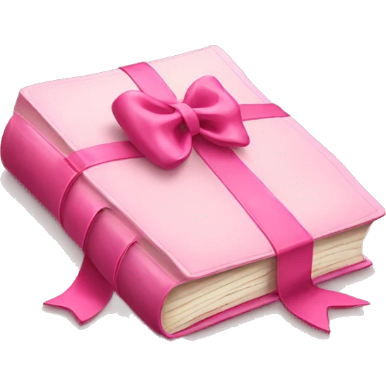 cute pink Bible with a bow on it emoji