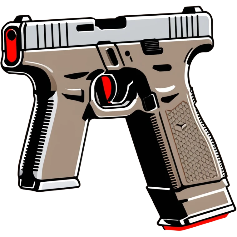 Glock 19 with a red glow lager and a dedicated magazine.  emoji