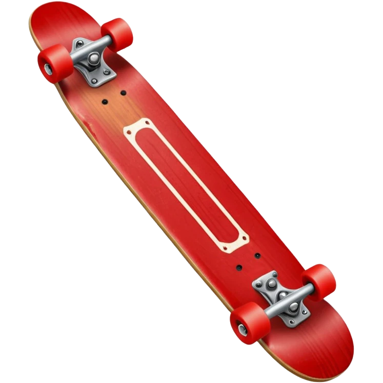Skate board, red emoji