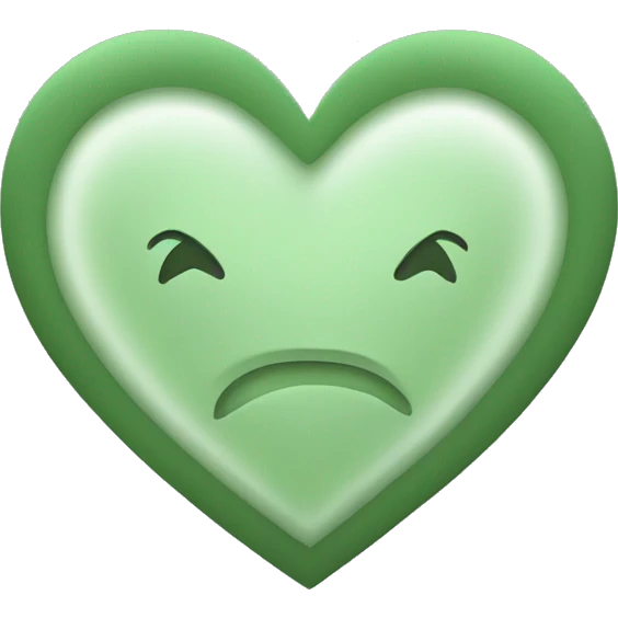 sage green heart emoji