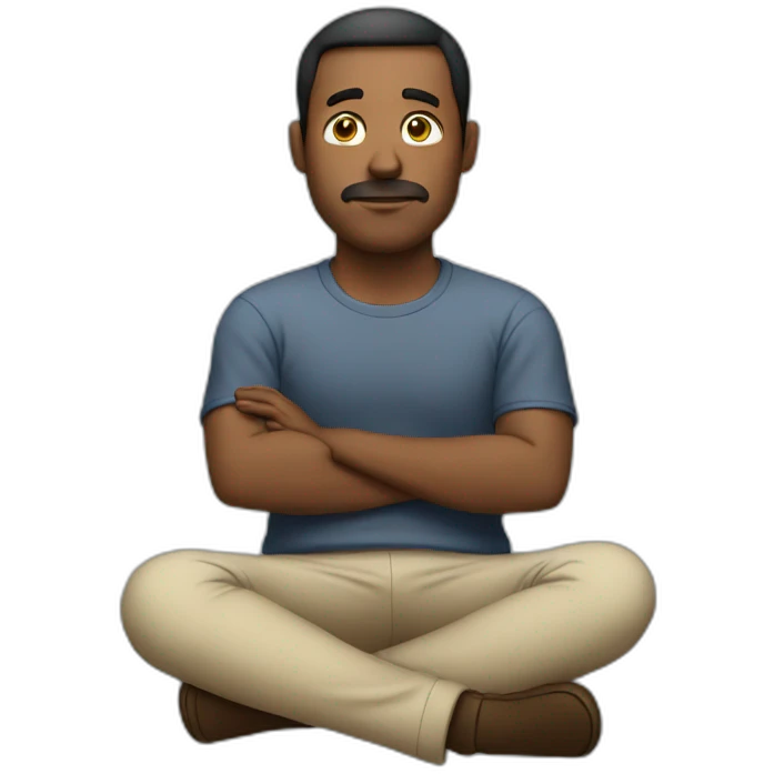Man sitting and thinking  emoji