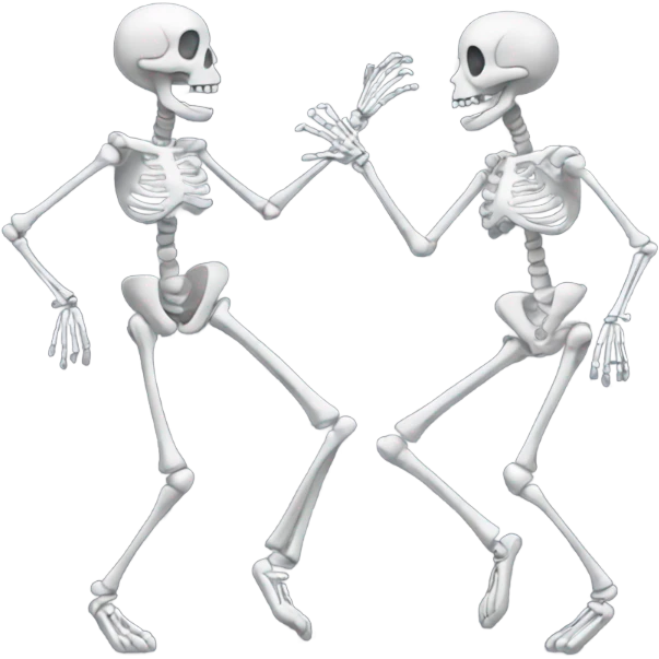 3 dancing skeletons  emoji