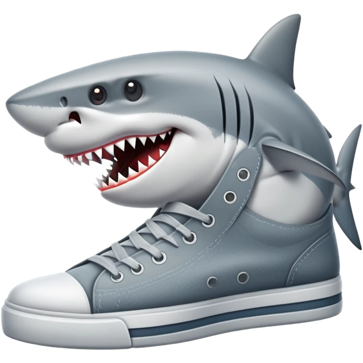 Shark with shoes  emoji