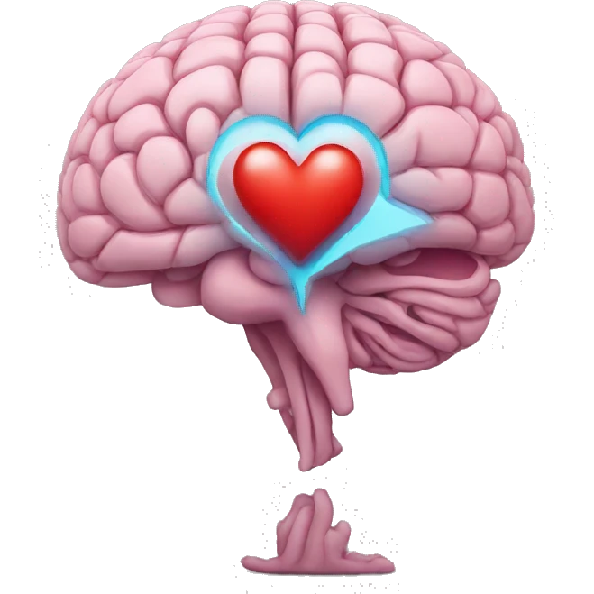 Un cerebro con corazón  emoji