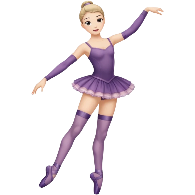 Ballet dancer in thigh highs emoji