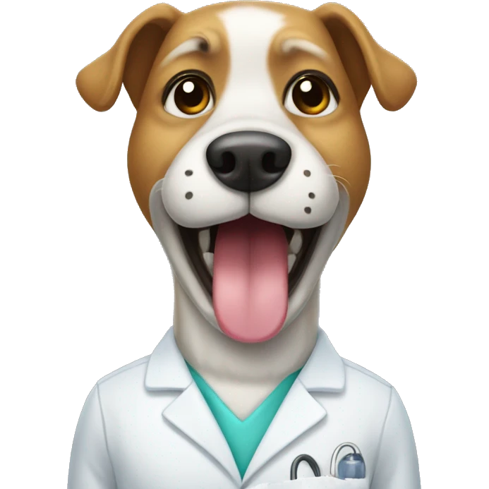 Dog who is a dentist emoji