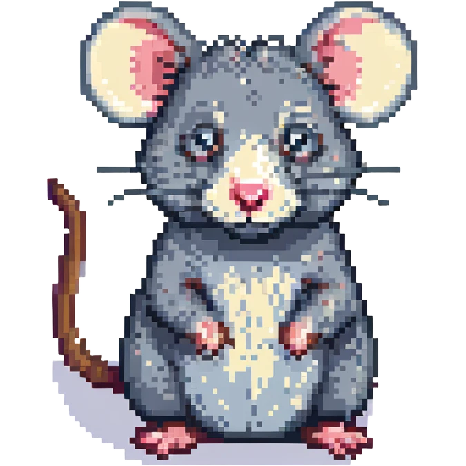 cartoon rat pixel art emoji