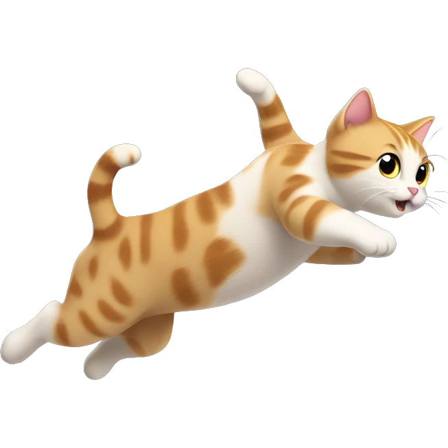 kitties running from the sky while meteors crash down emoji