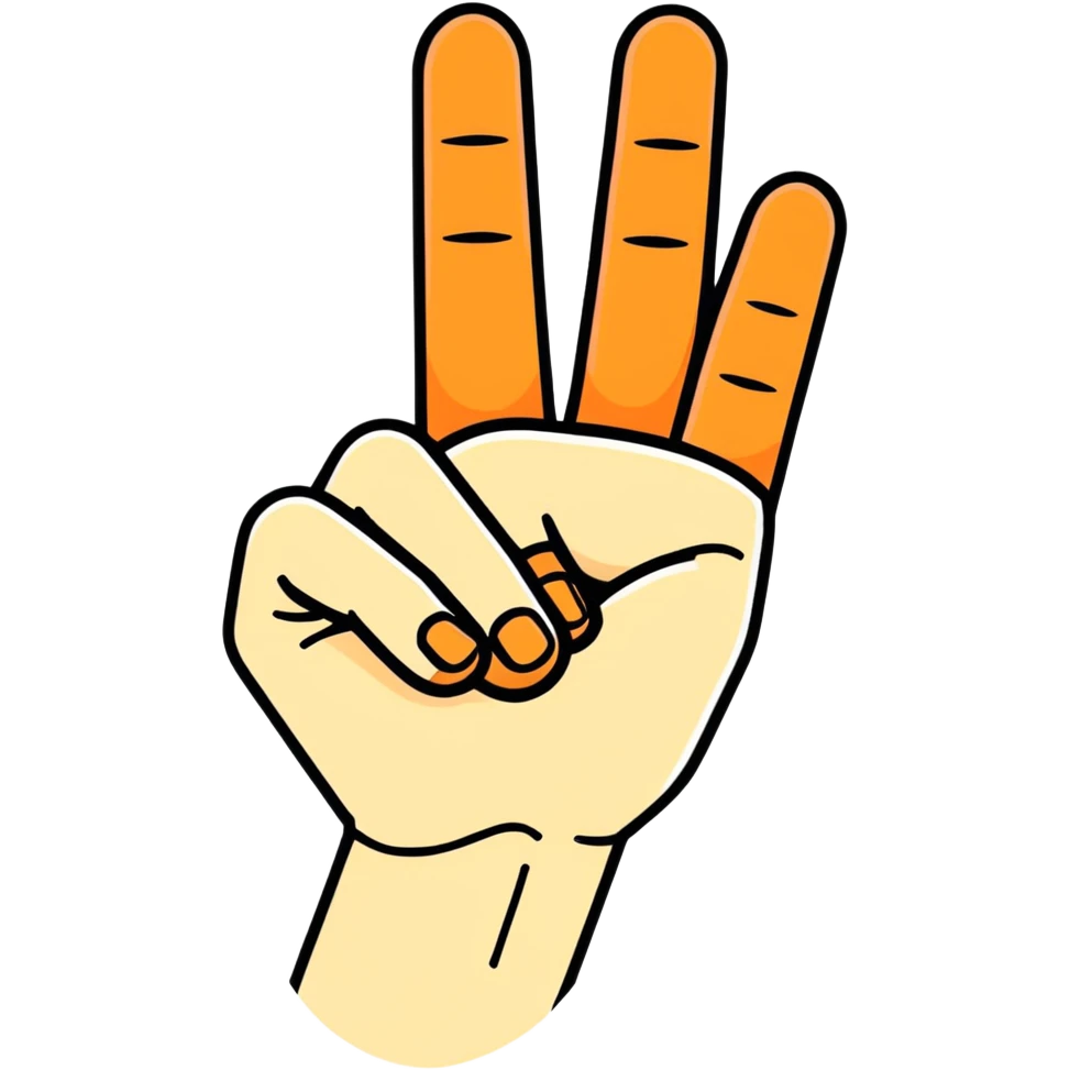 Two fingers innit emoji