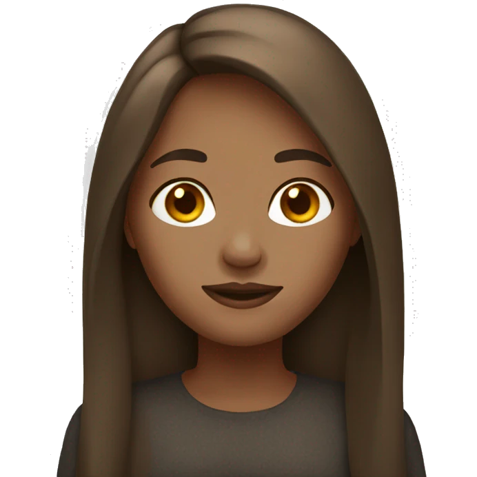 girl brown long hair  emoji