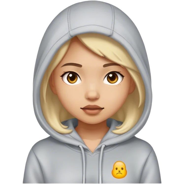 Girl wearing hoodi emoji