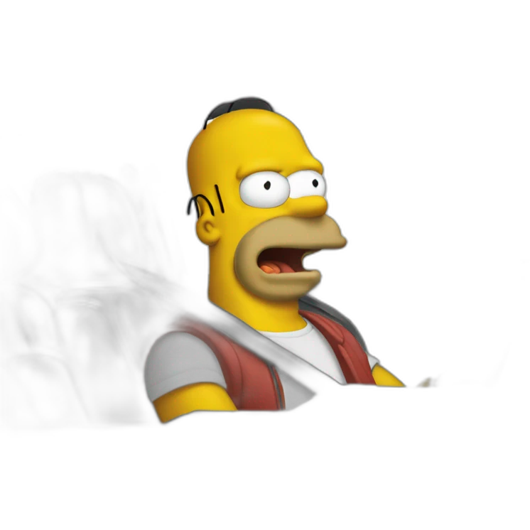 Homero Simpson in a car    emoji