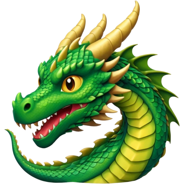 A realistic dragon emoji