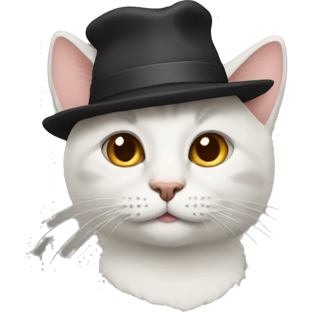 Cat wearing a hat emoji