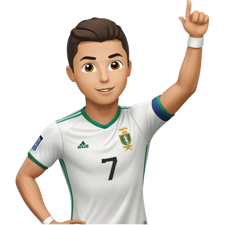 Cristiano Ronaldo celebrating a goal emoji